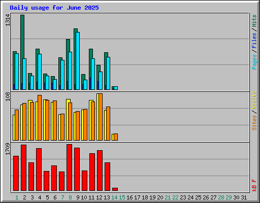 Daily usage for June 2025