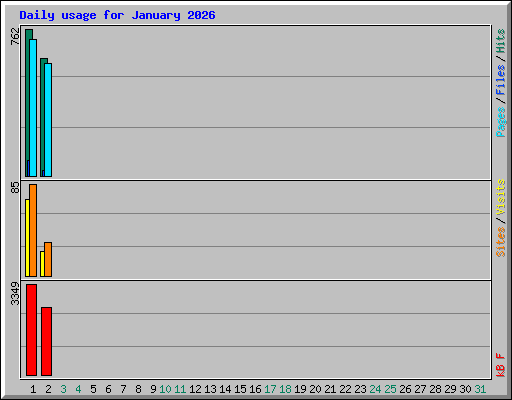 Daily usage for January 2026