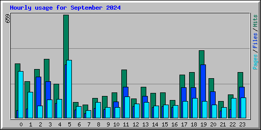 Hourly usage for September 2024