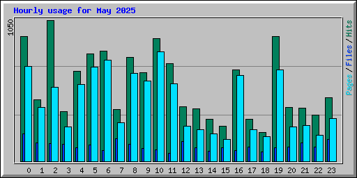 Hourly usage for May 2025