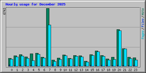 Hourly usage for December 2025