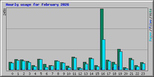 Hourly usage for February 2026