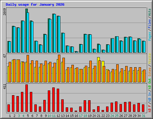 Daily usage for January 2026