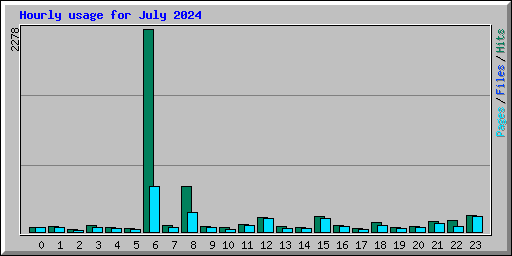 Hourly usage for July 2024