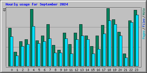 Hourly usage for September 2024