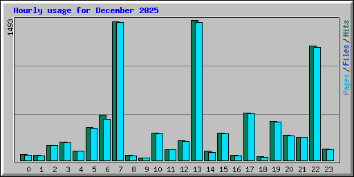 Hourly usage for December 2025