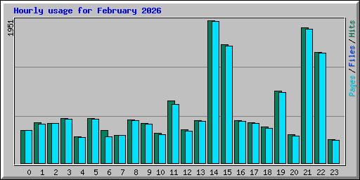 Hourly usage for February 2026
